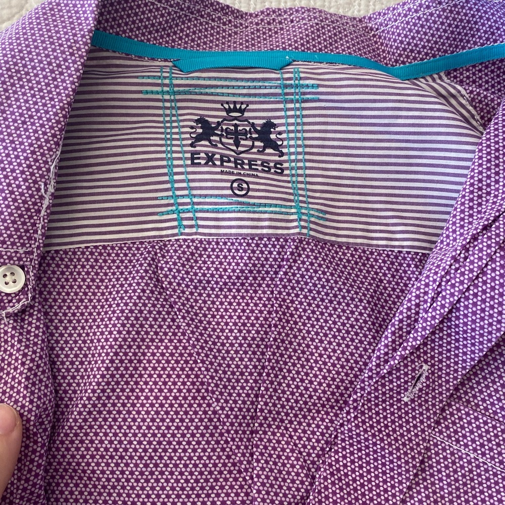 Express Violet Patterned Shirt